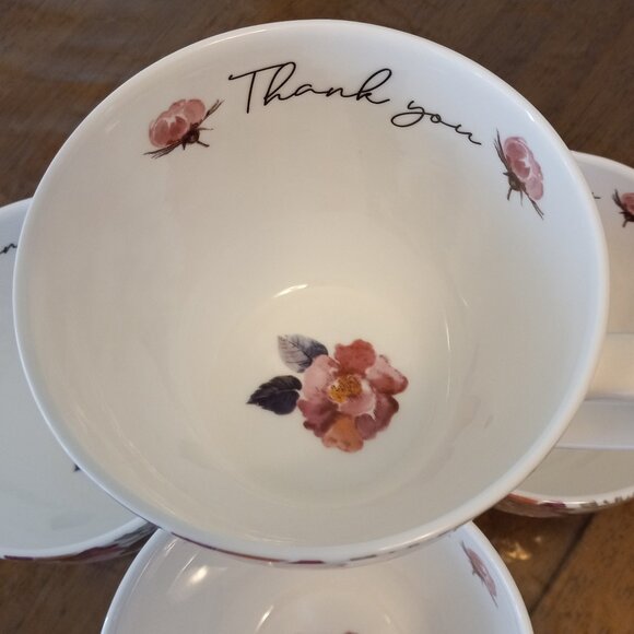 Set of 4 "Thank you" Harvest Green Studio Coffee/Tea Mug 20 oz - Picture 7 of 9